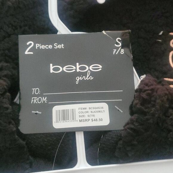 NWT BEBE GIRLS SHERPA OUTFIT - Picture 6 of 7